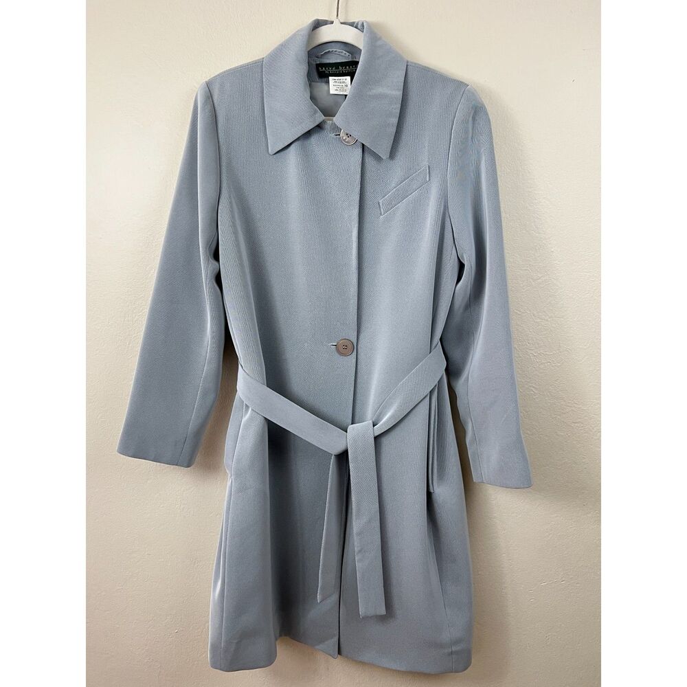 Vintage Harve Benard Slate Gray Women's Waterproof Lightweight Trench Coat Sz 10